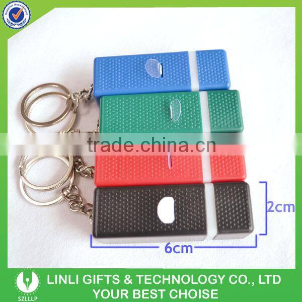 Customized Logo Plastic Led Flashlight Souvenir Keychain