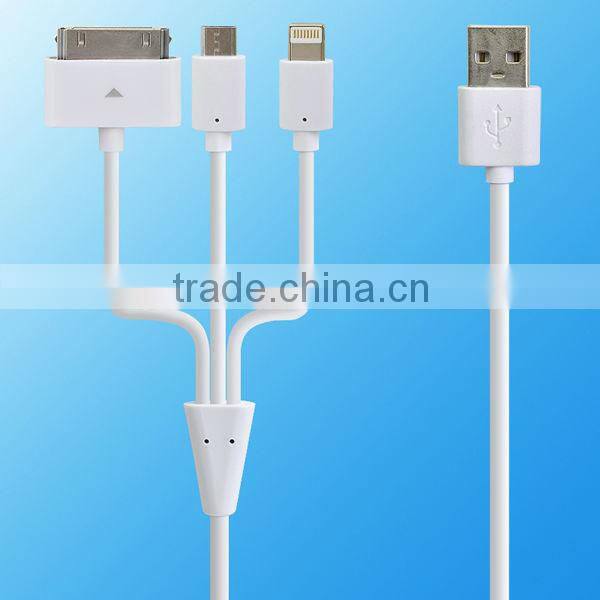 3 In 1 Multi Usb Data Cable For Iphone For Samsung