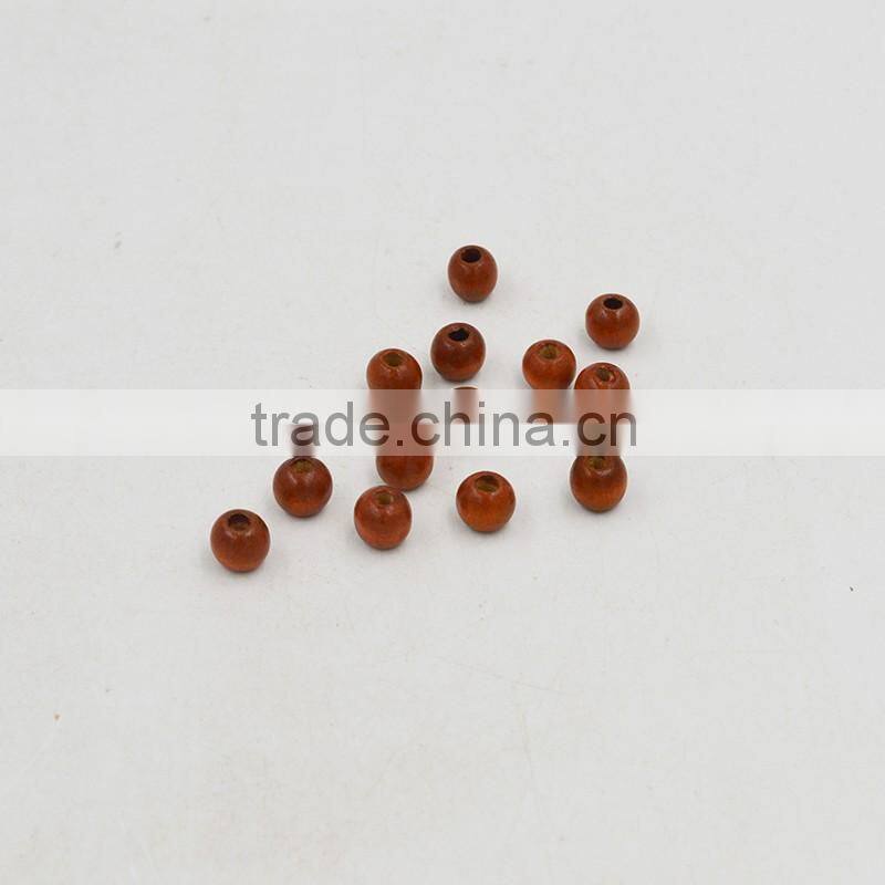 Wood Diameter 9mm Natural Color Round Beads