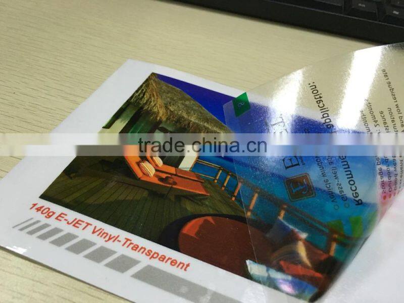 140g glossy waterproof vinyl adhesive film