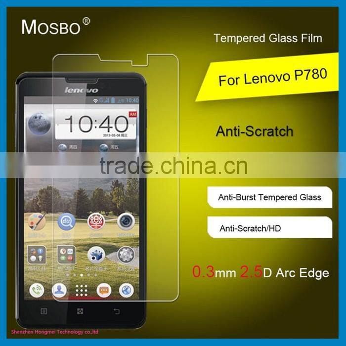 Newly high quality factory price anti-oil/scratch tempered glass screen protector for Lenovo P780