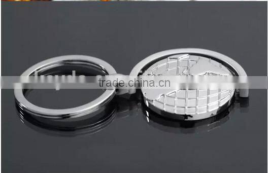 Globe Key Chain Mental Key Chain 360 revolve Kay Chain