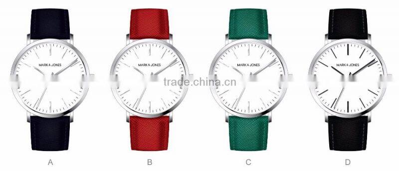 Gold plating Colorful wrist band high end men watches for wholesale