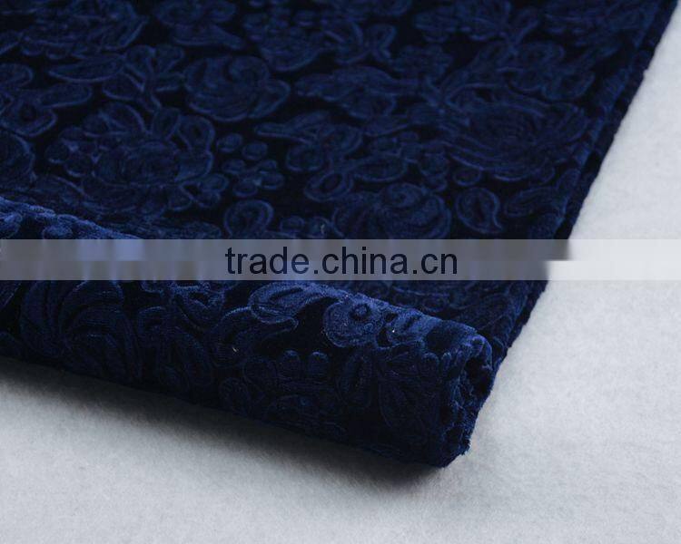 Jiufan Textile Ponti Flocked Fabric Polyester Spandex Roma For Lady's Sweater