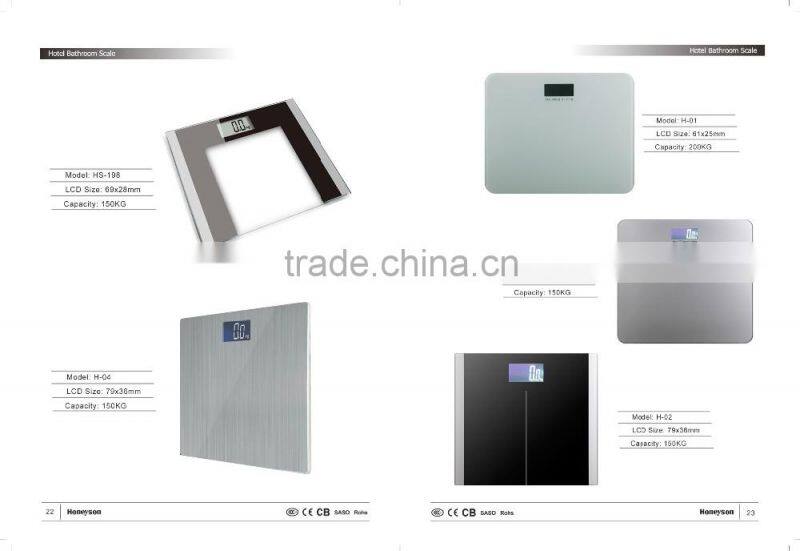 semitransparent electronic digital weighing scale for hotel