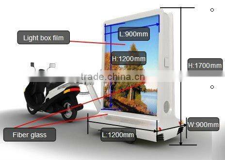 YEESO Mini Advertising billboard, Motorcycle mobile light box