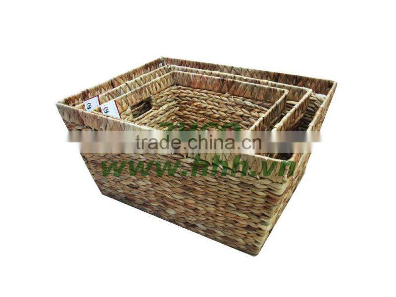 2015 New Product Water Hyacinth Basket for Home Decoration and Furniture
