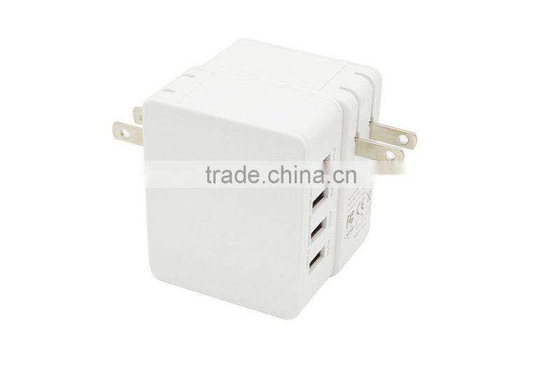 European Plug 4-PORT USB Charger Phone Charger