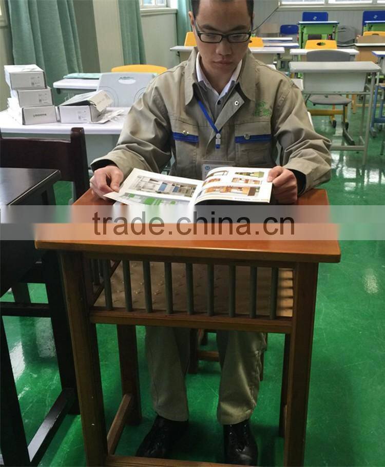 school furniture wood combo school desk and chair HXZY026 wood desk
