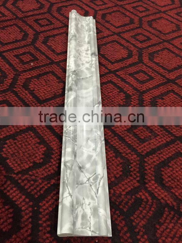 interior decoration bathroom tiles designs solid surface artificial Stone plastic line