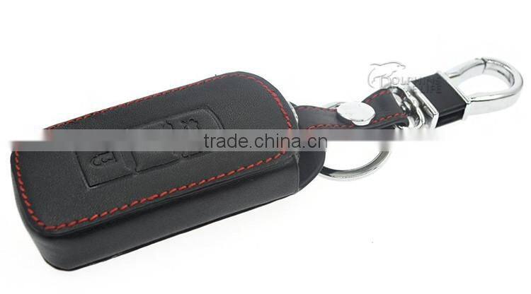 Car Leather Remote Key Cover Case 3 button Smart Accessories For Mitsubishi Lancer Outlander ASX Pajero