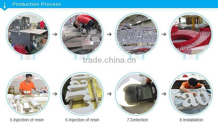 LED acrylic front lit custom business logo