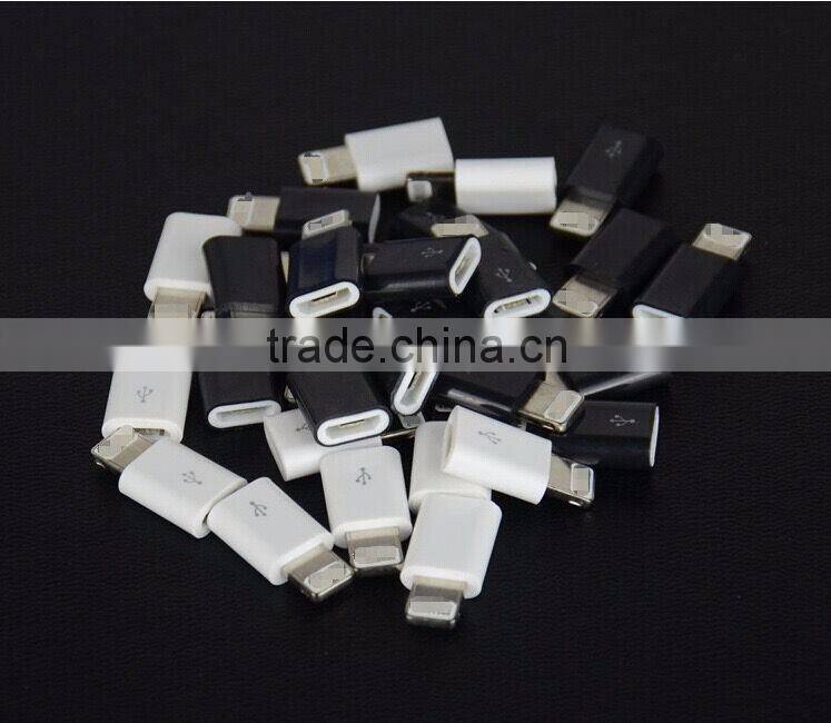 wholesales MFi certified 8 pin c48 tip to micro usb 5 pin adapter ABS for phone cable