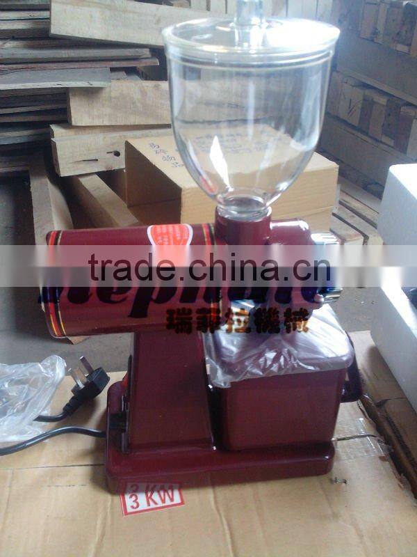 electric red, black small roasted coffee bean grinder, fine coffee bean powder making machine