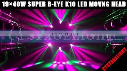 19X40W LED Super K10 Bee Eye Moving Head Stage Beam Light