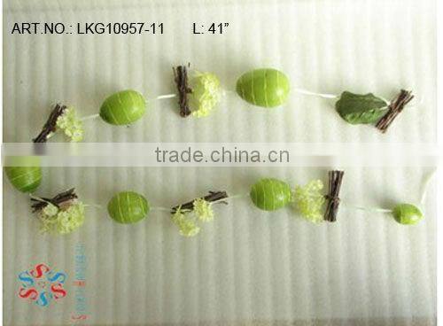 2014 Hot Sale Artificial Polyster 41" Flower& Egg Garland For Christmas And Home Decoration