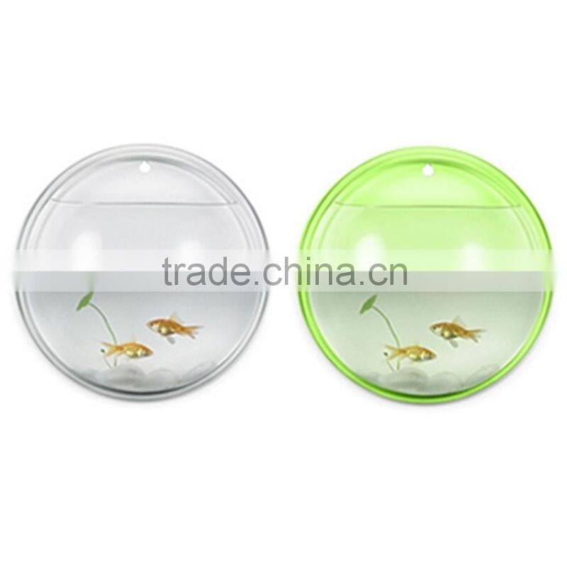 Factory wholesale acrylic plastic sphere aquarium wall hanging aquarium