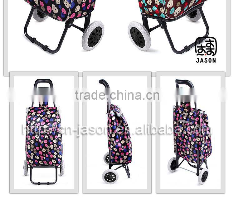 Pooyo satin shopping trolley bag with 2 wheels A2S-23