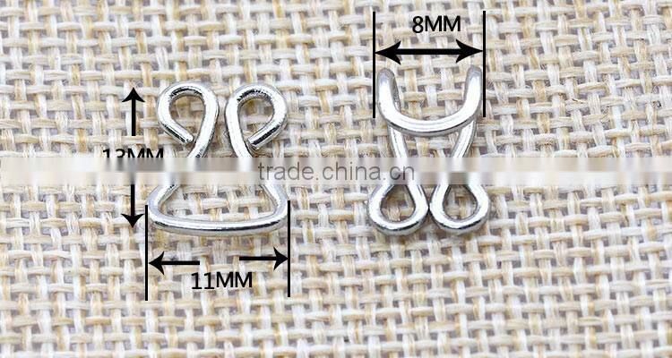 Zinc alloy material metal hook for shirt cheongsam accoessory