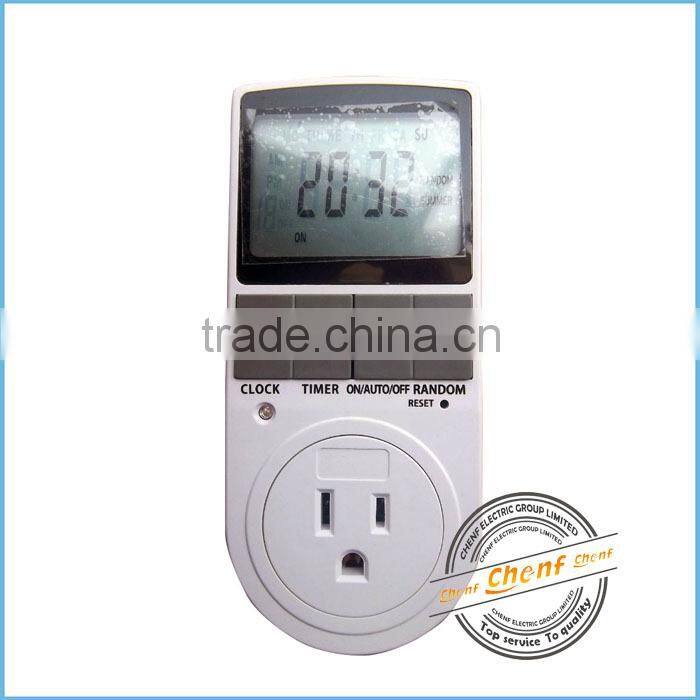 CE Approval LCD weekly digital Timer Socket With USA Plug