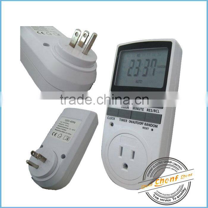 CE Approval LCD weekly digital Timer Socket With USA Plug