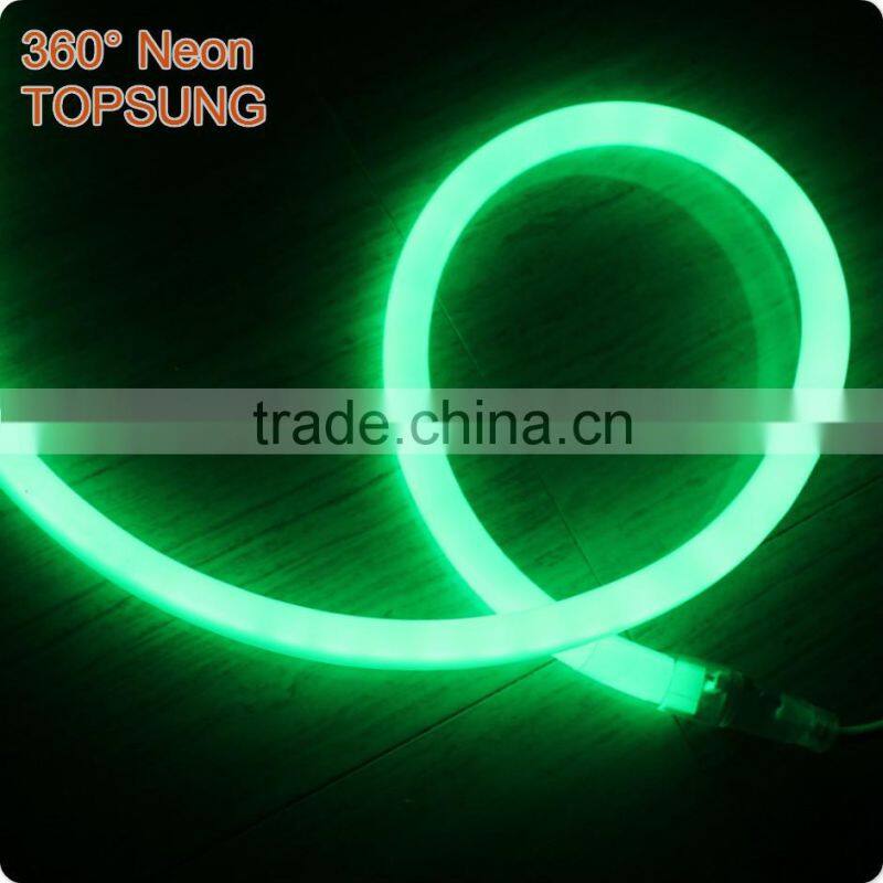 82' spool 12V DC yellow neon led round tube for commercial