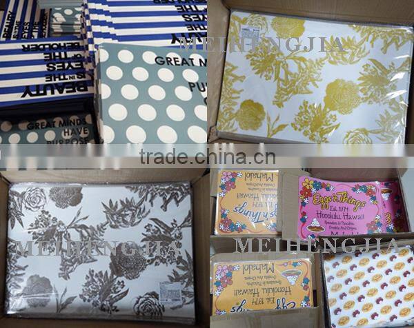 China supplier hotsale Brown pattern pvc place mat