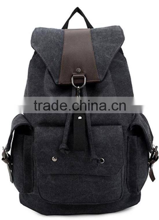 2015 Audit custom cheap canvas backpack for teens, canvas drawstring backpack