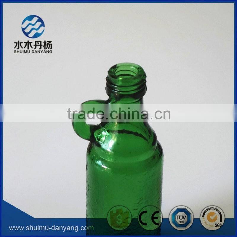 Green color 50ml liquor bottle glass wine bottle