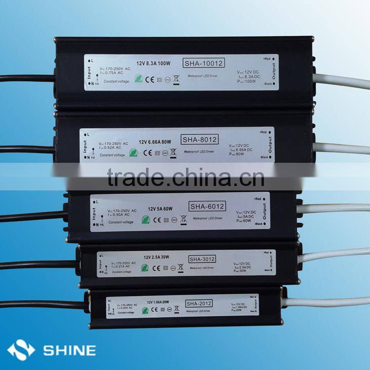 Lightweight silver led power supply,12v 10w waterproof power supply, ac dc led driver