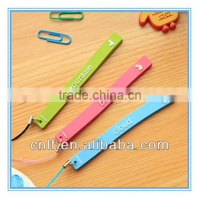 Short and Bright Soft PVC Lanyard for Mobile Phone and Tablet