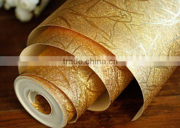 Classical gold foil wallpaper entertainment ktv hotel lobby ceiling wallpaper vinyl wallpaper