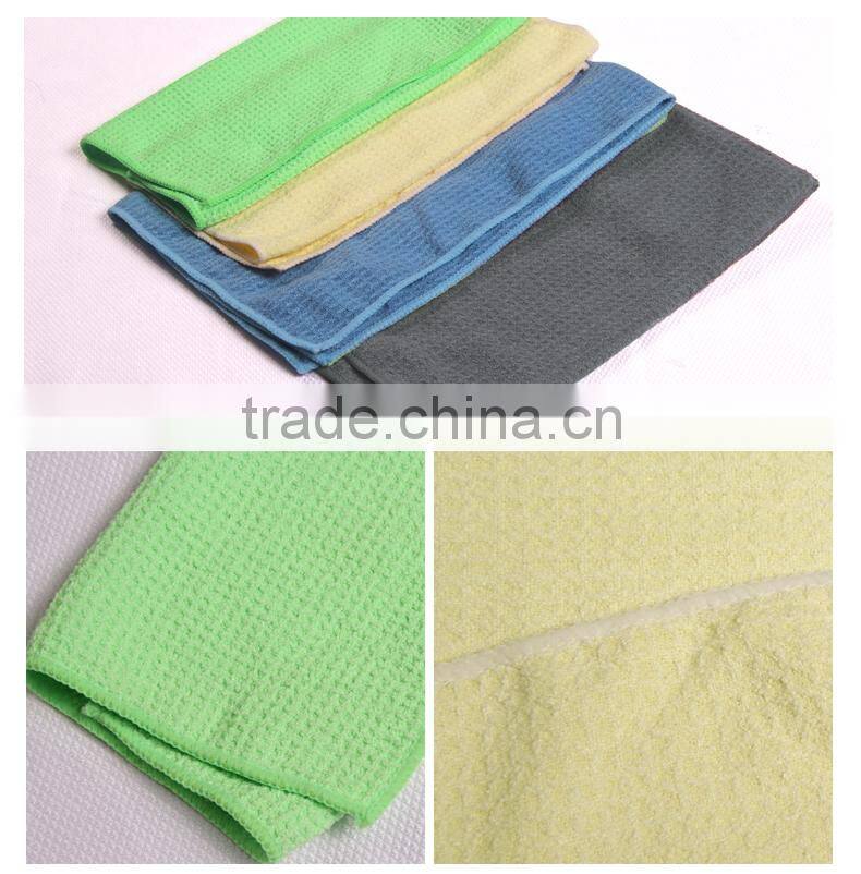 colorful towel with the grid for household cleaning