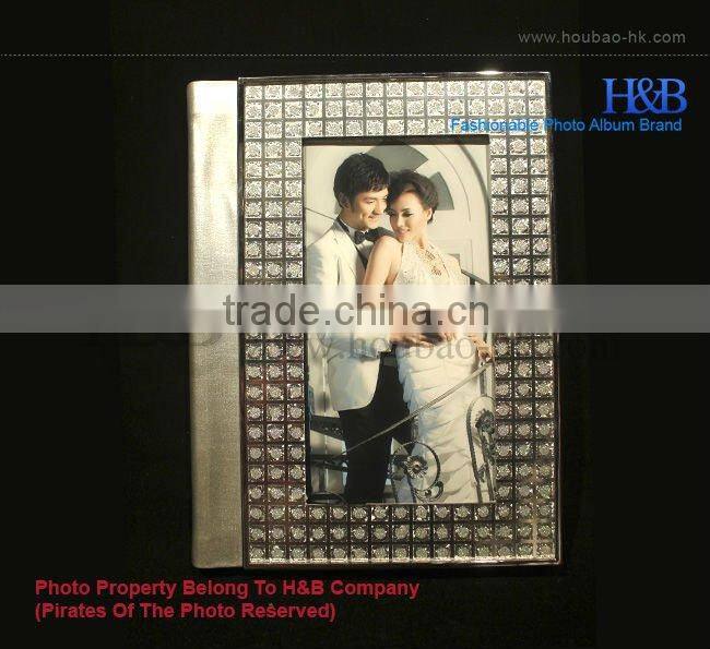 12*12'' White Painting Wedding Album Box With Coloring Crystal