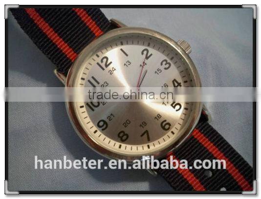 Best price OEM available 5-30atm waterproof custom nylon strap watch 2014