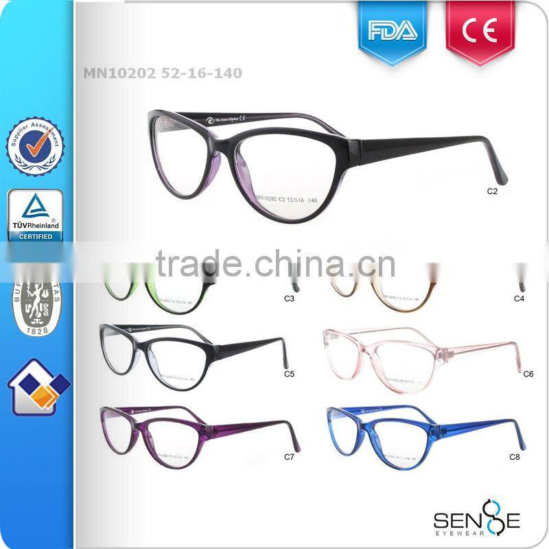 2015 Latest Fashion eyewear TR90 Plastic acetate Frame Optical