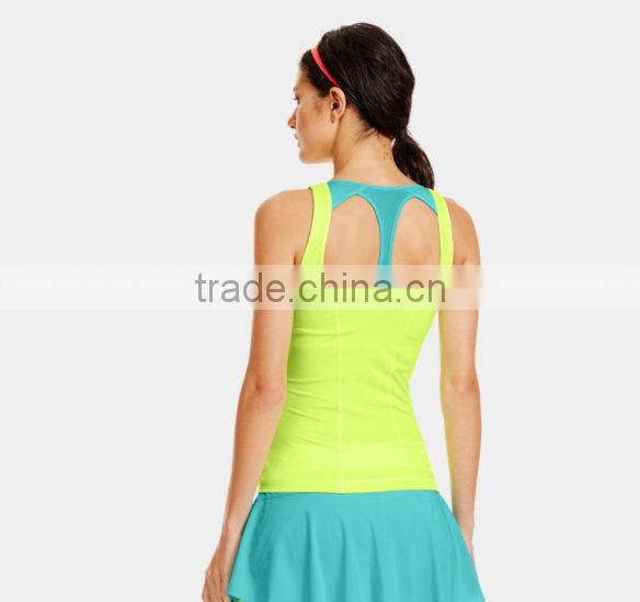 wholesale 95 cotton 5 spandex two tone sexy sports tops
