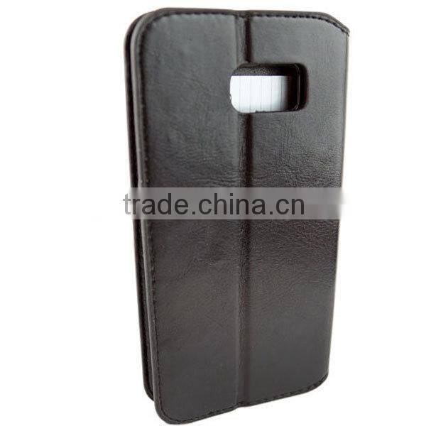 PU leather case for samsung galaxy s6 edge,fold leather case for samsung,card holder csae for samsung galaxy