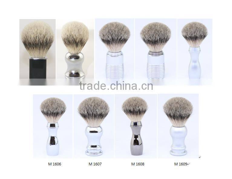 Chrome Metal handle Badger hair Shaving brush