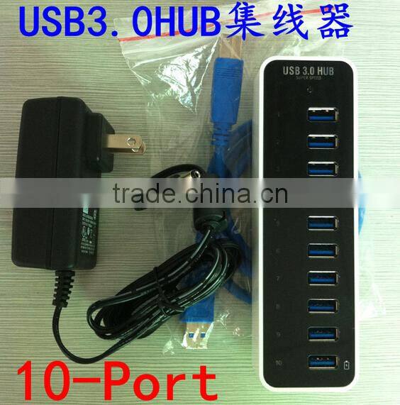 wholesale high speed 10ports usb3.0 hub