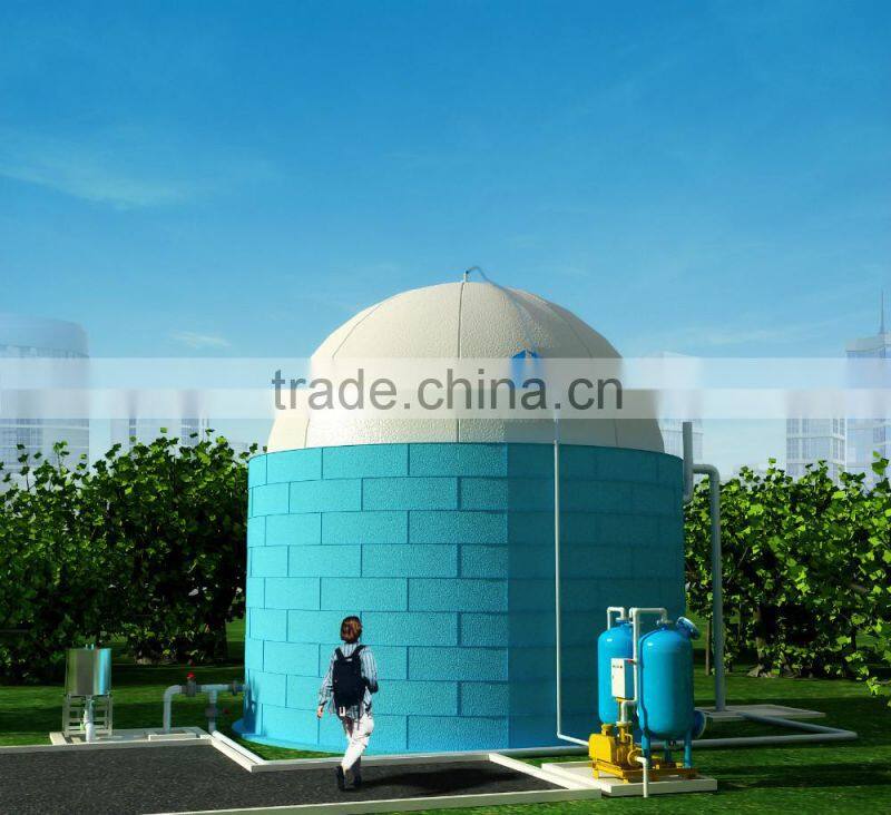 China PUXIN 100-5000 cbm Soft Dome Biogas Plant for Cow Hog Farm Waste Treatment
