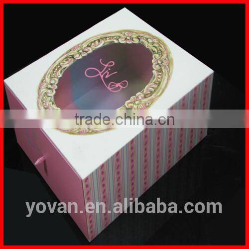 Custom New Design Color Clear Paper Box for shoes High heels and Boot