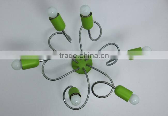 Modern creative design style goose neck led ceiling lamp can change shapes