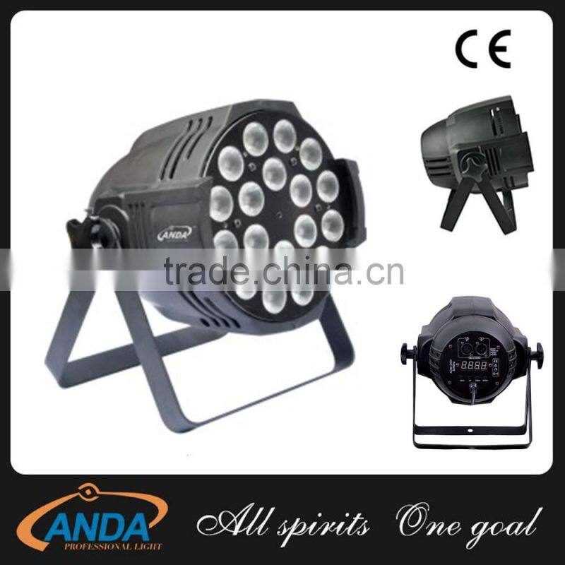 China Manufactory Wholesale Disco Stage Lighting Wedding Used 18*10w RGBW 4 IN 1 LED Par 64 Light