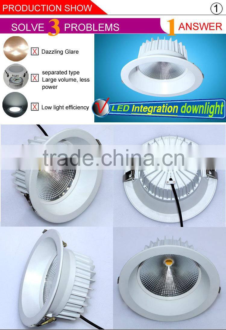 Aluminum die casting body indoor 3 years warranty led downlight 30w led downlight