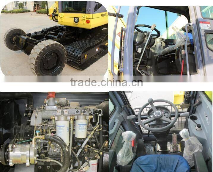 High quality&China Cheap 8 ton 0.25 m3 wheel excavator,crawler excavator with Yanmar1 engine
