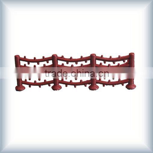 3D decorative concrete fence,N09-002,decorative outdoor scale model fence,architectural outdoor security model fence