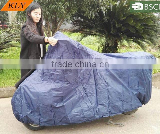 190T polyester blue foldable motorcycle cover outdoor cover