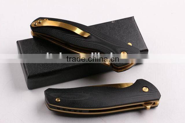 OEM golden blades hunting military knife with g10 handle