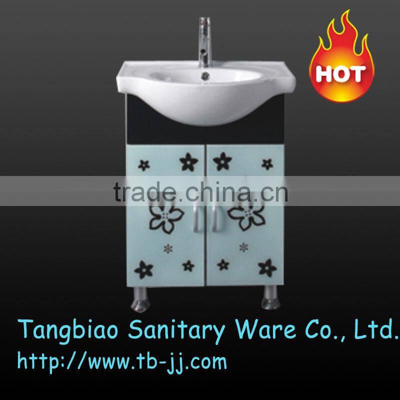 2013 New Arrival High Quality Bathroom Cabinet tb-8034modern MDF bathroom cabinet with ceramic basin